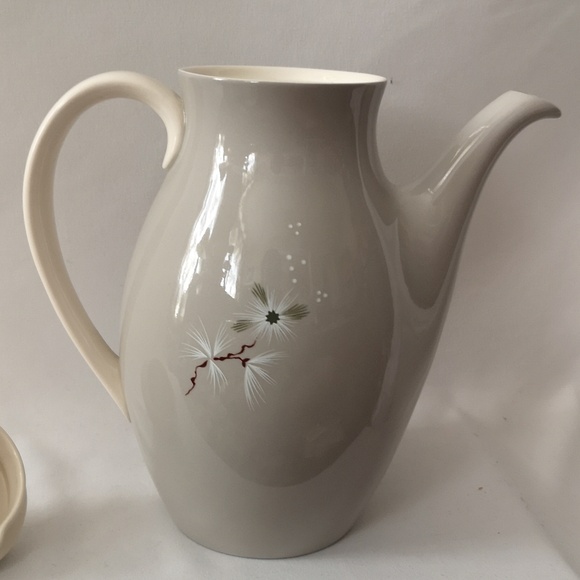 Beautiful Royal Doulton Coffee / Tea Pot w Sugar w Lid & Creamer Set Frost Pine - Picture 5 of 11